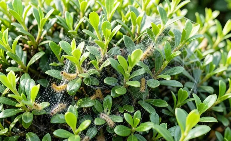 Postřik proti housenkám na buxus - ilustrační foto