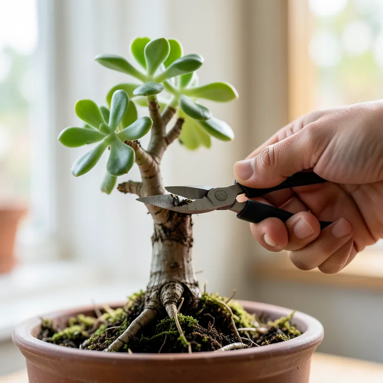 Jak vytvořit bonsai z tlustice krok za krokem - ilustrační foto